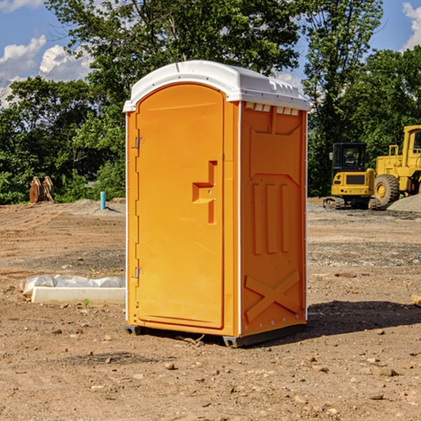 how often are the portable toilets cleaned and serviced during a rental period in Newark WI